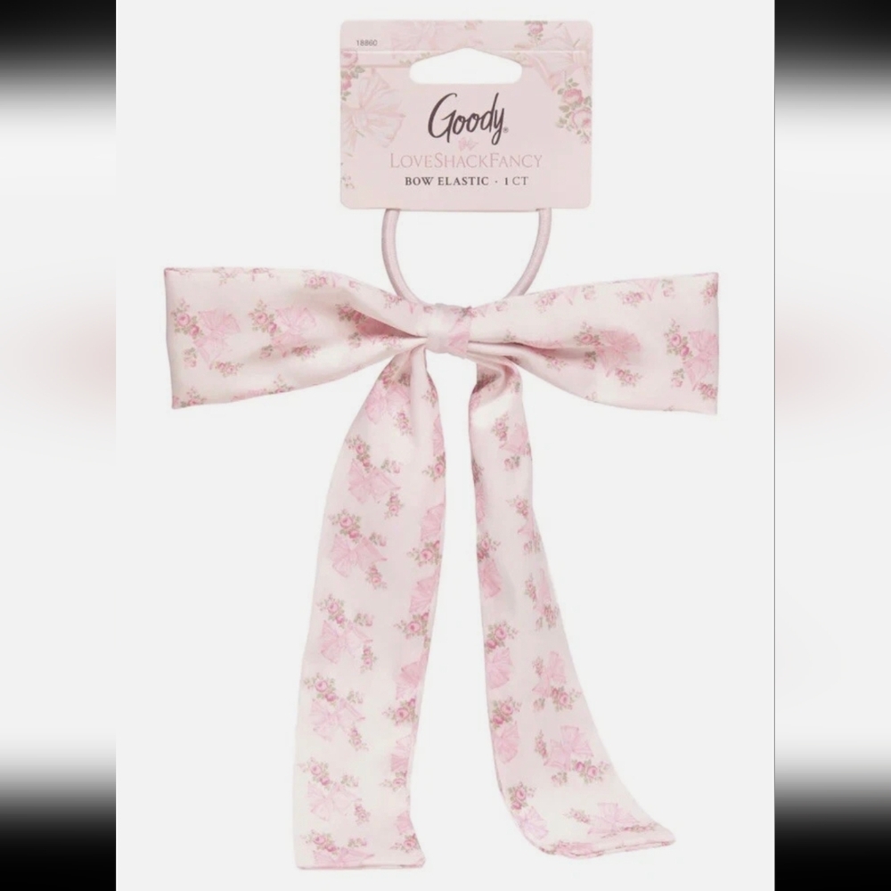 LoveShackFancy Pink Floral Bow Elastic